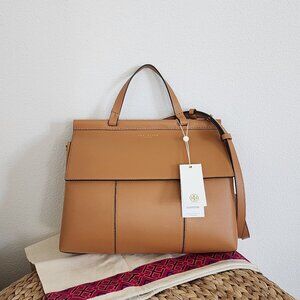 BNWT–Slightly Imperfect [ Tory Burch Block-T Top-Handle Satchel Bag] (#231)